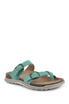 White Mountain Powerful Women's Footbed Sandals Women's Shoes In Green/suede