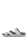 White Mountain Powerful Women's Footbed Sandals Women's Shoes In White/leather