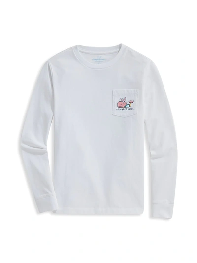 Vineyard Vines Kids' Little Boy's & Boy's Easter Whale Long-sleeve Pocket T-shirt In White