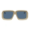 Loewe Women's Paula's Ibiza Oversized Square-frame Acetate Sunglasses In Beige,blue