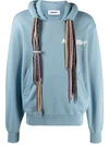 Ambush Drawstring Cotton Hoodie In Light Blue