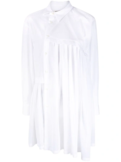 Comme Des Garçons Asymmetric Button-up Shirt In White