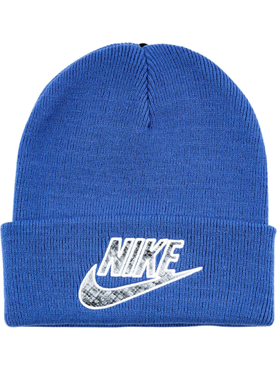Supreme X Nike Beanie Hat In Blue