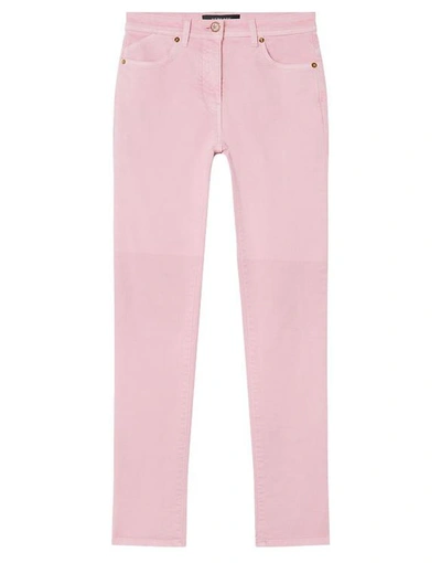 Versace Pastel Pink Straight Leg Jeans In Lt/pink