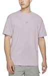 Nike Sportswear Oversize Embroidered Logo T-shirt In Iced Lilac