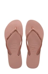 Havaianas Kids' Girl's Slim Glitter Sandals In Rose