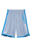 Under Armour Kids' Ua Stunt 3.0 Performance Athletic Shorts (big Boy) In Washed Blue / Blue Circuit