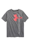 Under Armour Kids' Tech Split Logo Graphic Tee In 002 Black