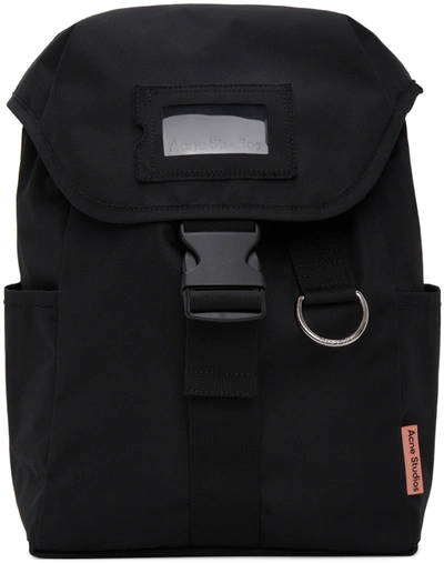 Acne Studios Black Canvas Large Backpack