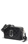 Marc Jacobs The Softshot 21 Quilted Leather Crossbody Bag In Black