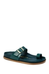 Birkenstock Yao Slide Sandal In Dove Blue Nubuck Leather