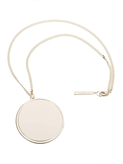 Givenchy Circular Pendant Necklace In Pale Gold