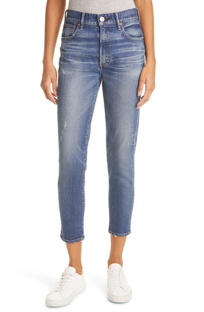 Moussy Vintage High Waist Tamworth Ankle Skinny Jeans In Blue