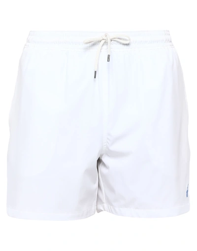 Polo Ralph Lauren Stretch Poly Traveler Swim Trunk In White