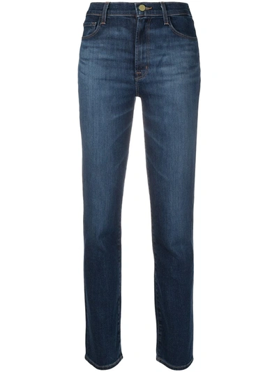 J Brand High Rise Skinny Cut Jeans In Blue