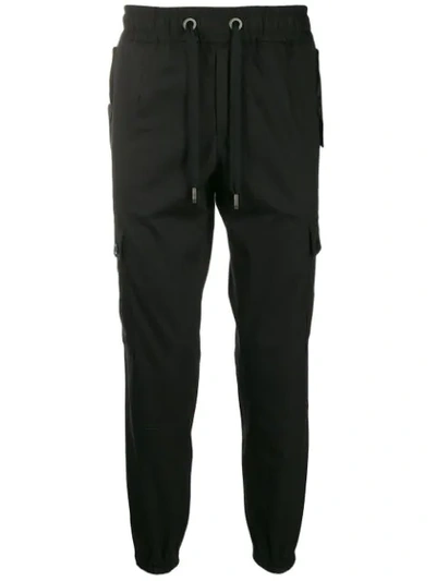 Dolce & Gabbana Stripe Detail Cargo Trousers In Black
