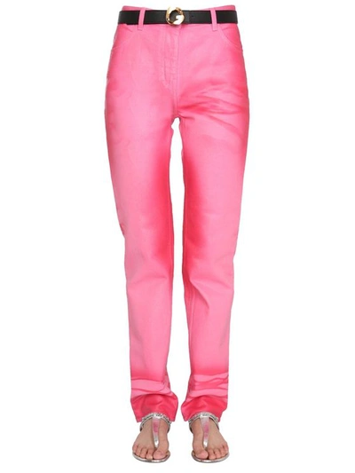 Givenchy Shiny Finish Denim Jeans In Pink