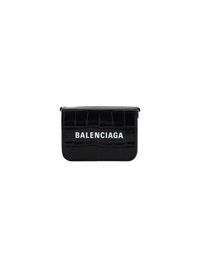 Balenciaga Women's Black Leather Wallet