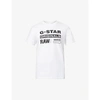 G-star Logo-print Cotton-jersey T-shirt In White