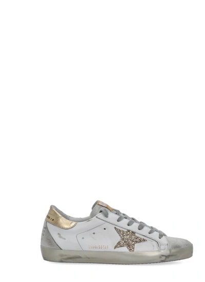 Golden Goose Sneakers In White/ice/gold
