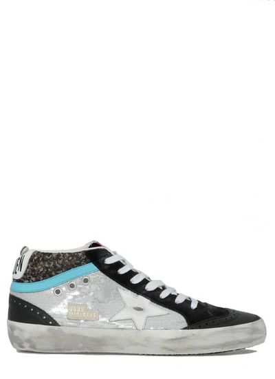 Golden Goose Sneakers In Silver/ Green Campuflage/white