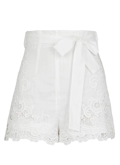 Zimmermann Cotton Shorts In White