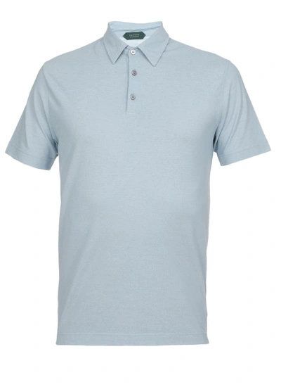 Zanone T-shirts And Polos Light Blue