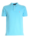 Polo Ralph Lauren Cotton Polo Shirt With Logo In Turquoise