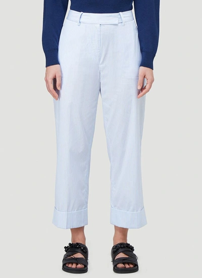 Simone Rocha Striped Pants In Blue