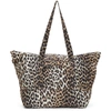 Ganni Multicoloured Leopard Print Tote Bag