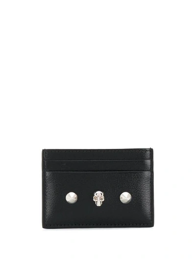 Alexander Mcqueen Women's Black Leather Card Holder