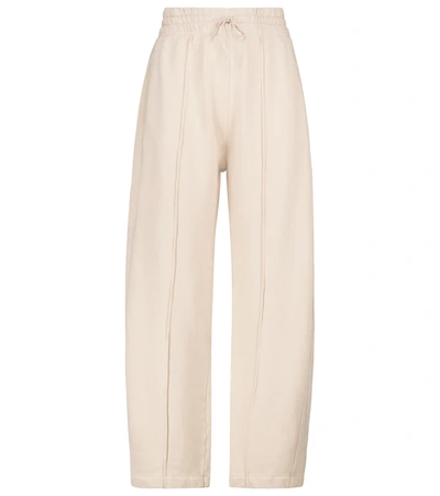 Agolde '90s Cotton-jersey Track Pants In Beige
