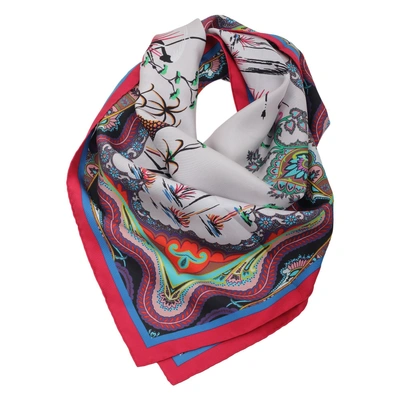 Etro Silk Foulard In Multicolour