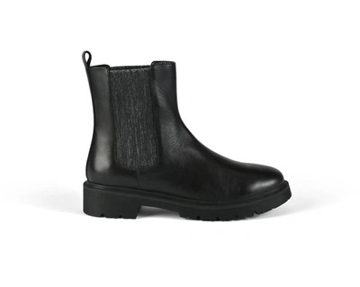 Allegra James Leather Pull-on Chelsea Boots In Black