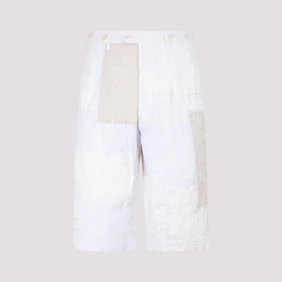Junya Watanabe Straight-fit Patchwork Shorts In White