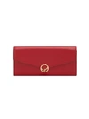 Fendi F Is  Continental Chain Wallet In Red