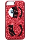 Chiara Ferragni Flirting Glitter Iphone 7 Plus Case In Red