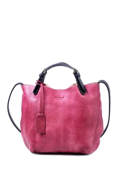 Old Trend Dip Dye Leather Mini Tote Bag In Orchid