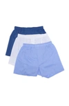 Nordstrom Woven Boxer In Blue White Solid Pack