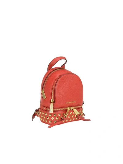 Michael Kors Xs Rhea Backpack In Bright Red