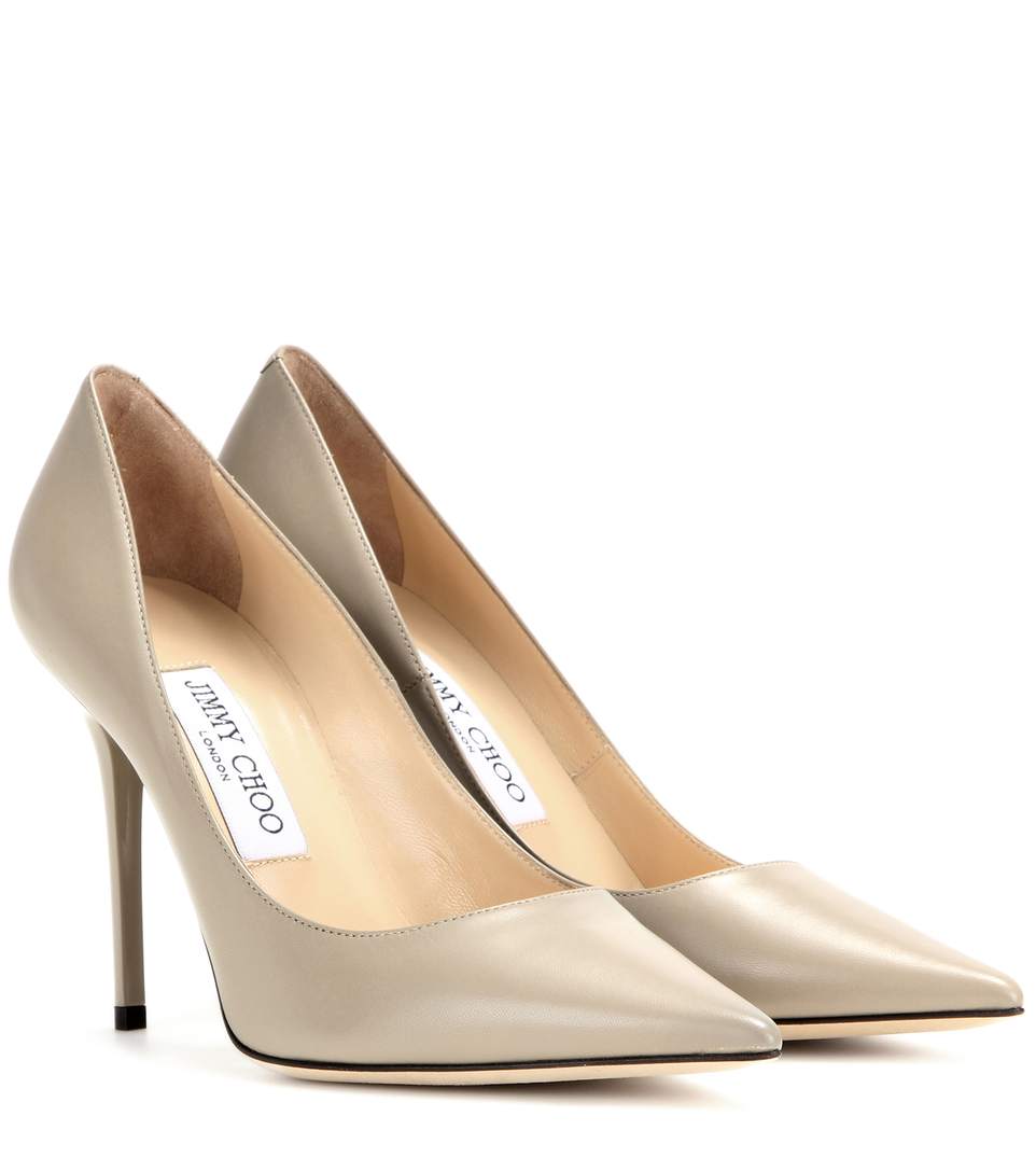 Jimmy Choo Romy 100 Leather Pumps In Dove | ModeSens
