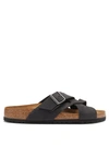 Birkenstock Men's Lugano Oiled Leather Sandals From Finish Line In Black