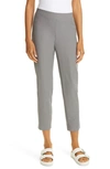 Eileen Fisher Slim Ankle Pants In Smoke