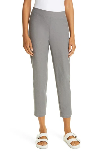 Eileen Fisher Slim Ankle Pants In Smoke