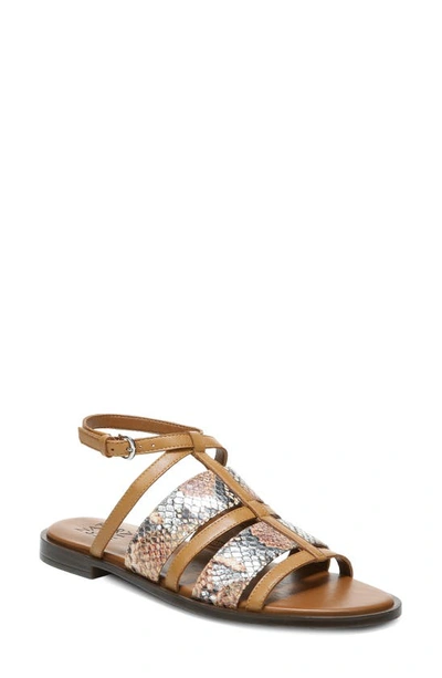 Naturalizer Fianna Ankle Strap Sandals Women's Shoes In Toffee Leather