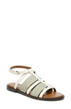 Naturalizer Fianna Ankle Strap Sandals Women's Shoes In Pale Ivory Leather/fabric