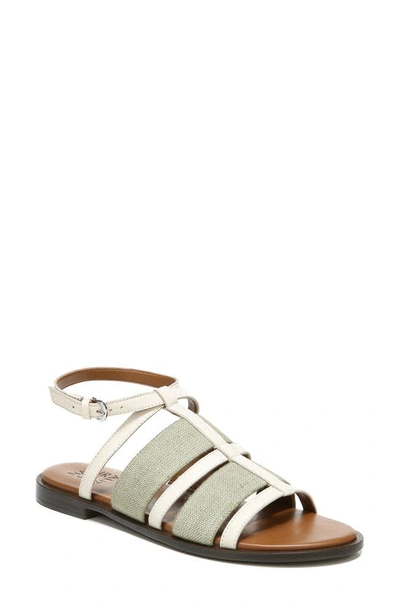 Naturalizer Fianna Ankle Strap Sandals Women's Shoes In Pale Ivory Leather/fabric
