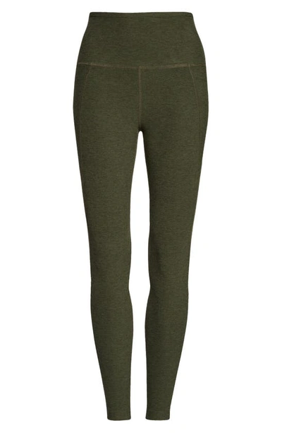 Beyond Yoga Beyond Space Dye High Waist Pocket Leggings In Eden Green Heather