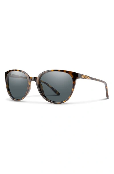 Smith Cheetah 54mm Polarized Round Sunglasses In Vintage Tort/ Polarized Gray