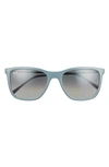 Ray Ban 56mm Pillow Sunglasses In Grey/ Blue Gradient Grey